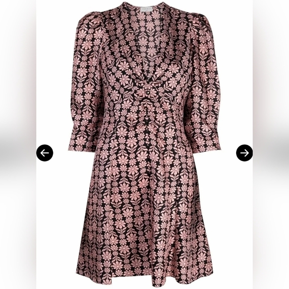 Sandro Dresses & Skirts - Sandro floral-print v-neck dress Size S